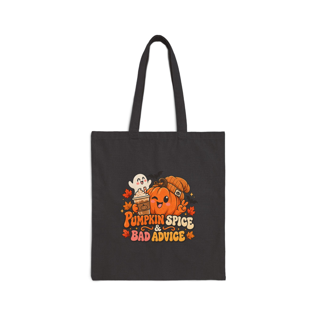 Pumpkin Spice Bad Advice Halloween Canvas Tote Bag