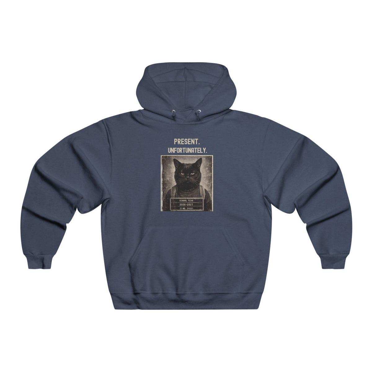 Vintage Black Cat Wanted Poster Hoodie | Present graphic sweatshirt
