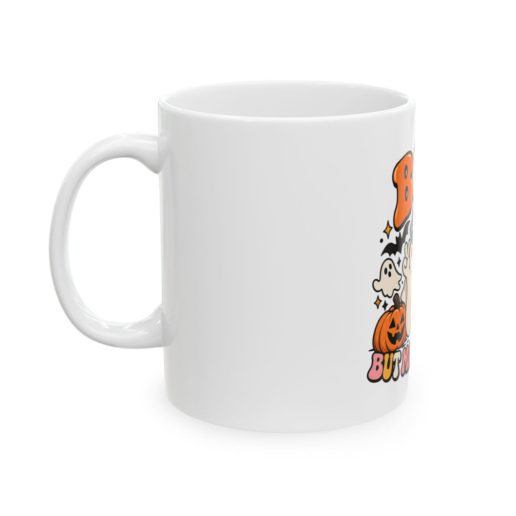Boo Cute Halloween Ghost Ceramic Mug