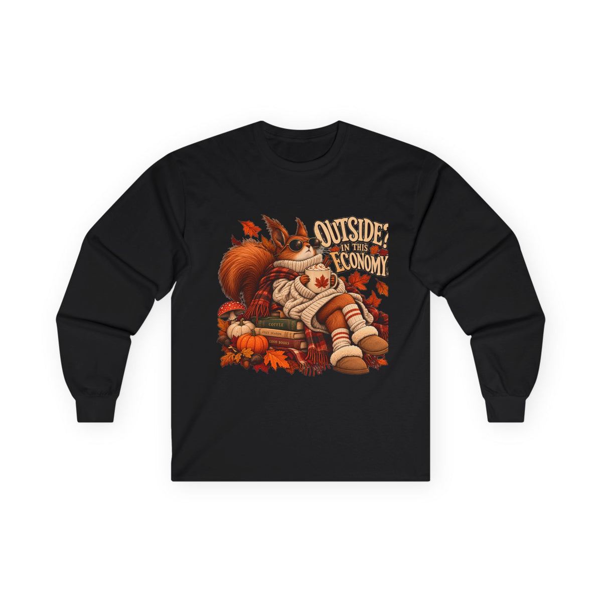 Outside Economy Squirrel Autumn Long Sleeve Tee