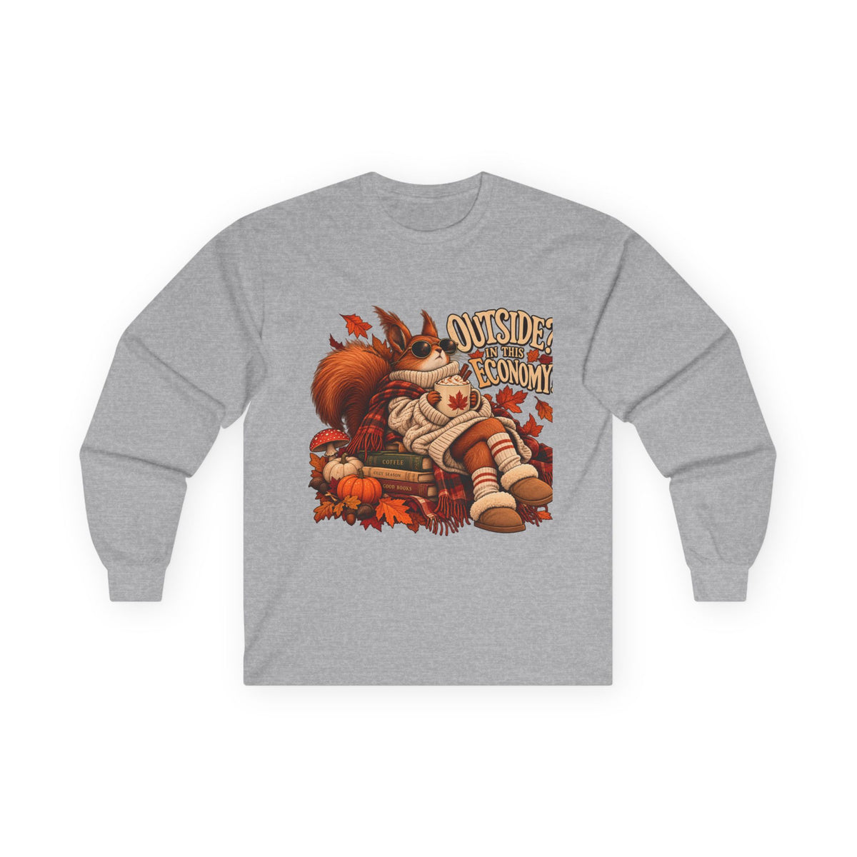Outside Economy Squirrel Autumn Long Sleeve Tee
