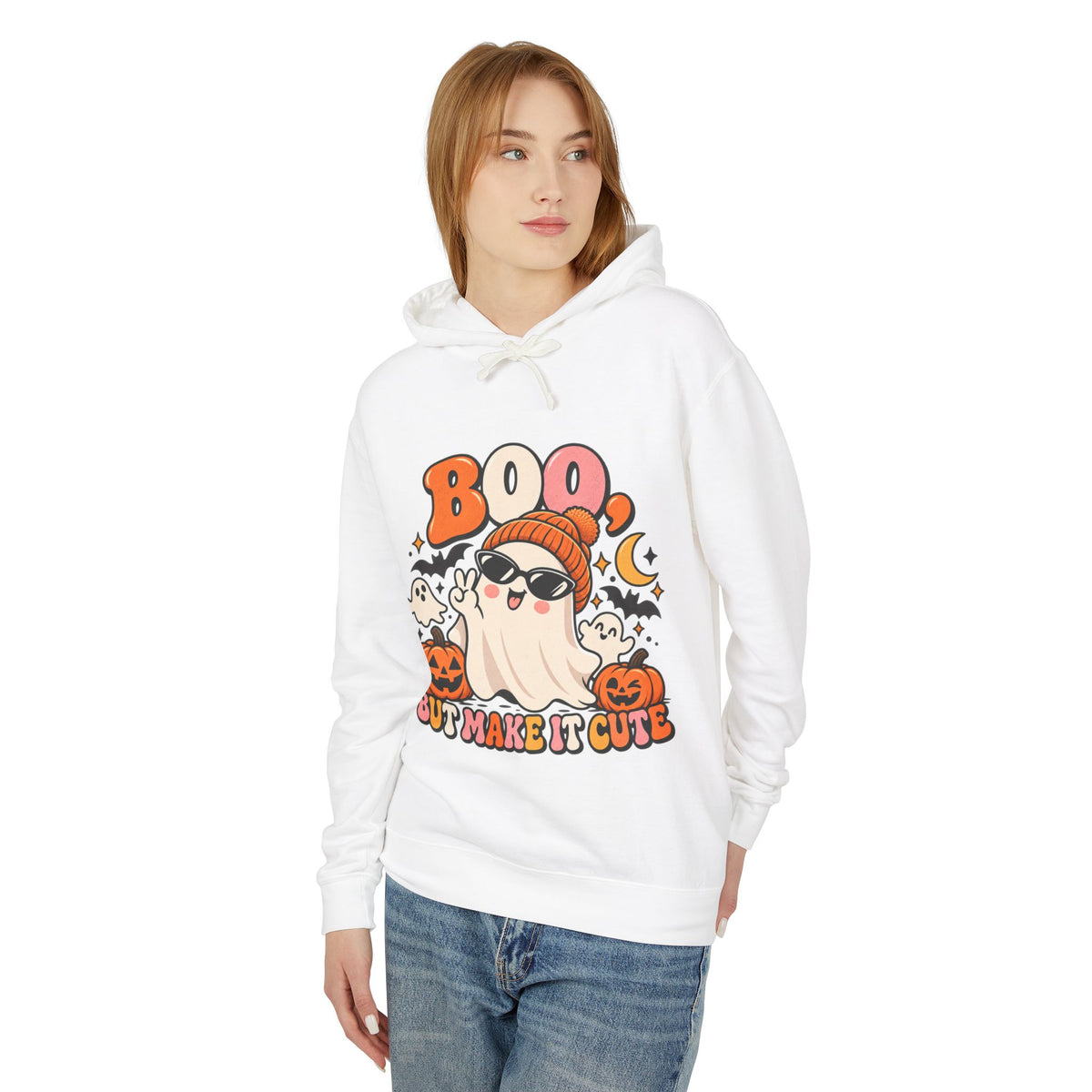Boo! But Make It Cute Halloween Hoodie