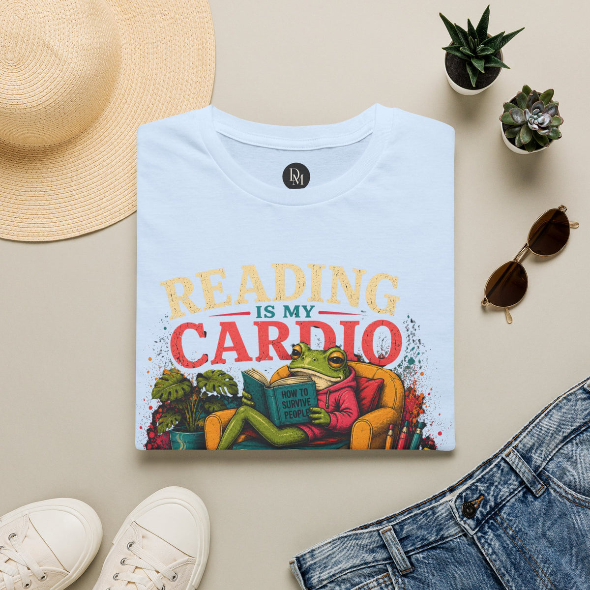 Reading Is My Cardio T-Shirt | Book Lover Tee, Cozy Reading Graphic
