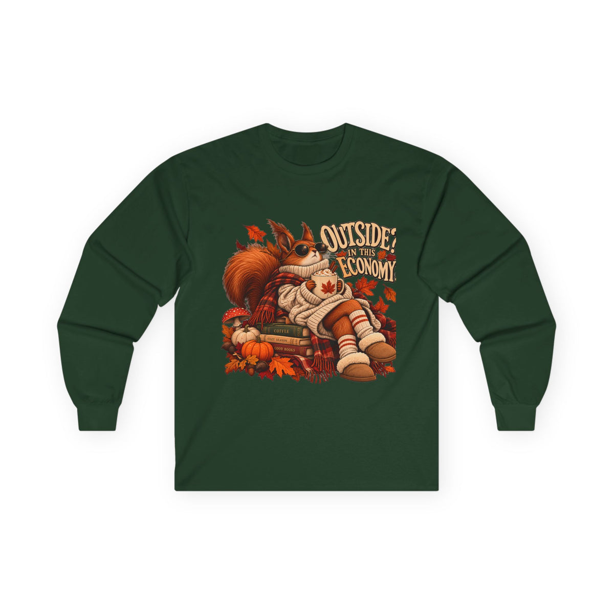 Outside Economy Squirrel Autumn Long Sleeve Tee