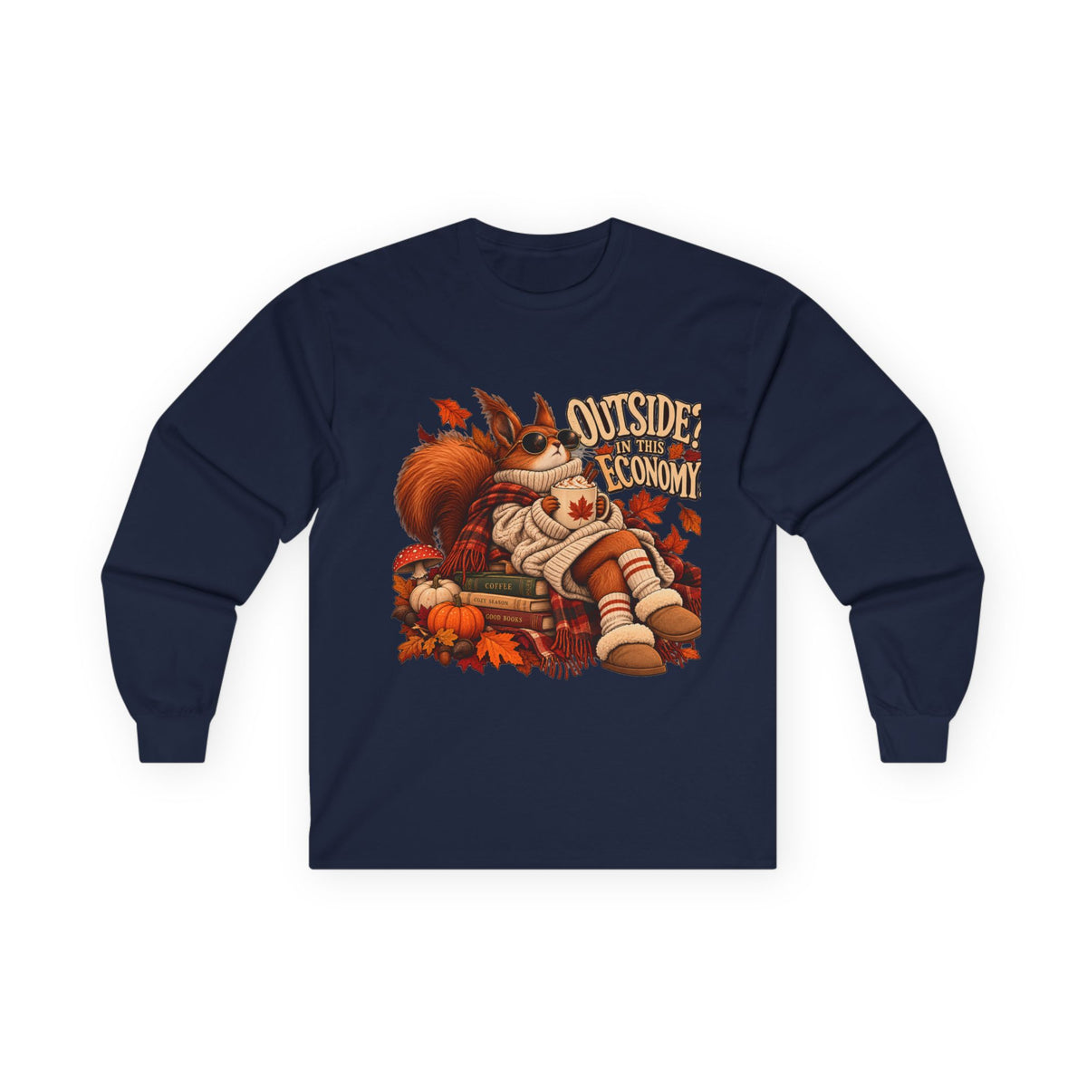 Outside Economy Squirrel Autumn Long Sleeve Tee