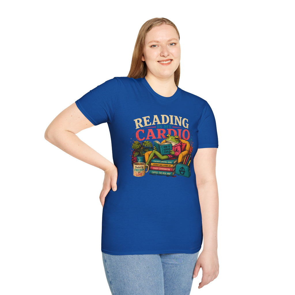 Reading Is My Cardio T-Shirt | Book Lover Tee, Cozy Reading Graphic
