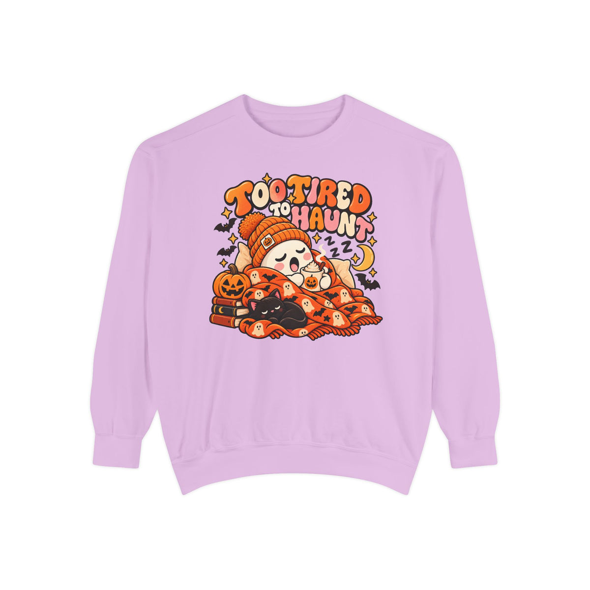 Too Tired To Haunt Halloween Ghost Sweatshirt