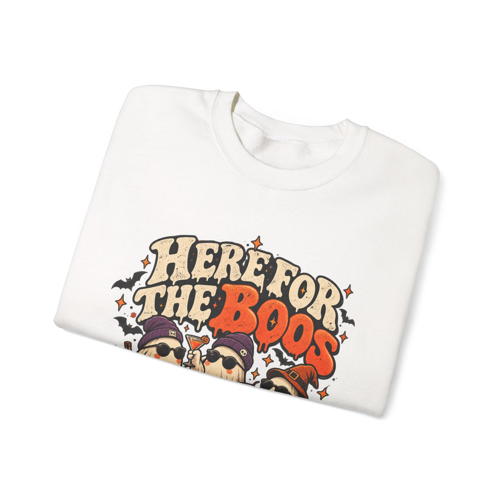 Here for the Boos Halloween Ghosts Crewneck Sweatshirt