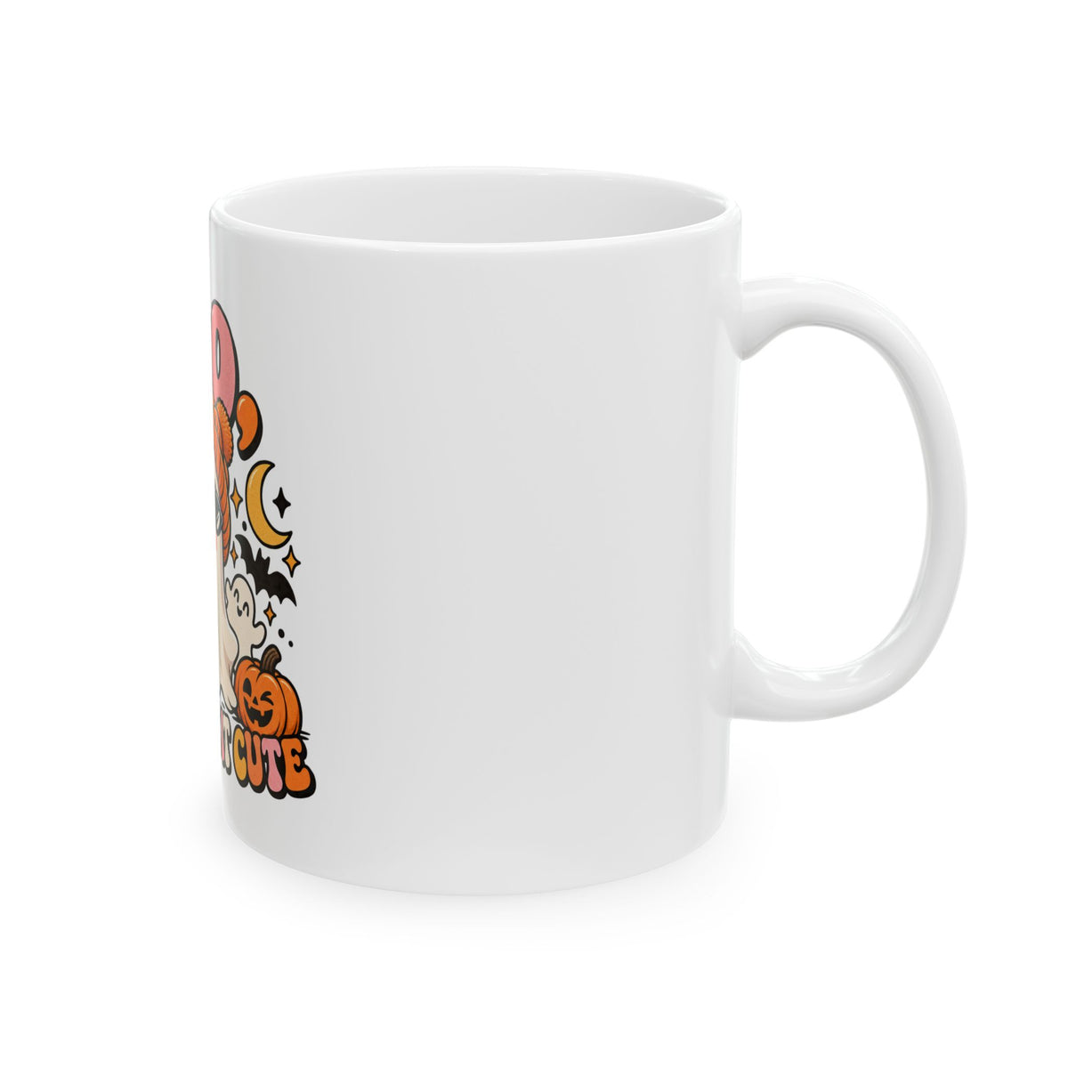 Boo Cute Halloween Ghost Ceramic Mug