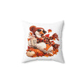 Fall Thanksgiving Raccoon Square Pillow