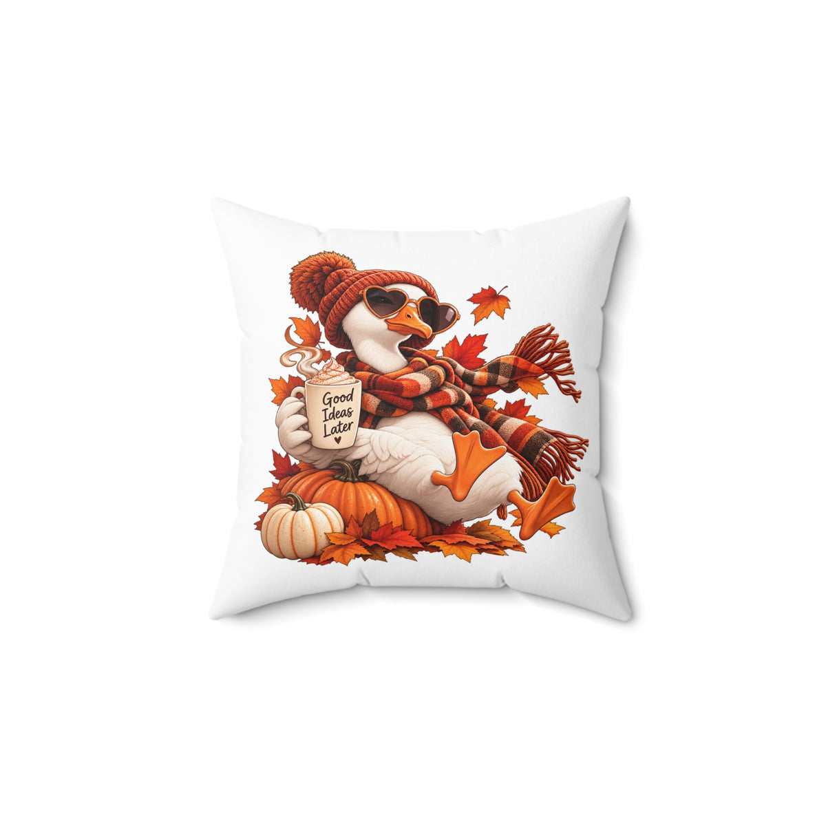 Fall Thanksgiving Raccoon Square Pillow