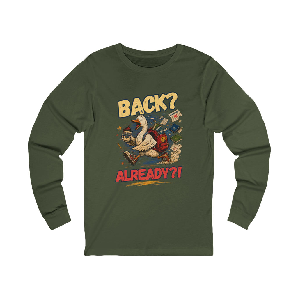 Back? Already?! Goose Illustration Tee | Funny Retro Bird Design