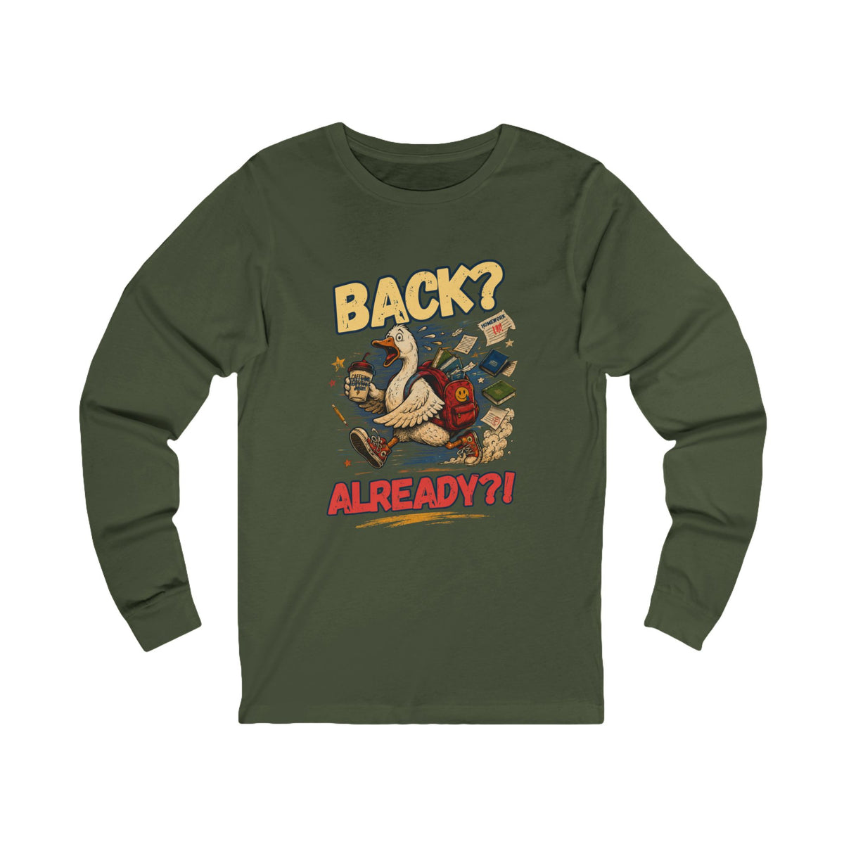 Back? Already?! Goose Illustration Tee | Funny Retro Bird Design