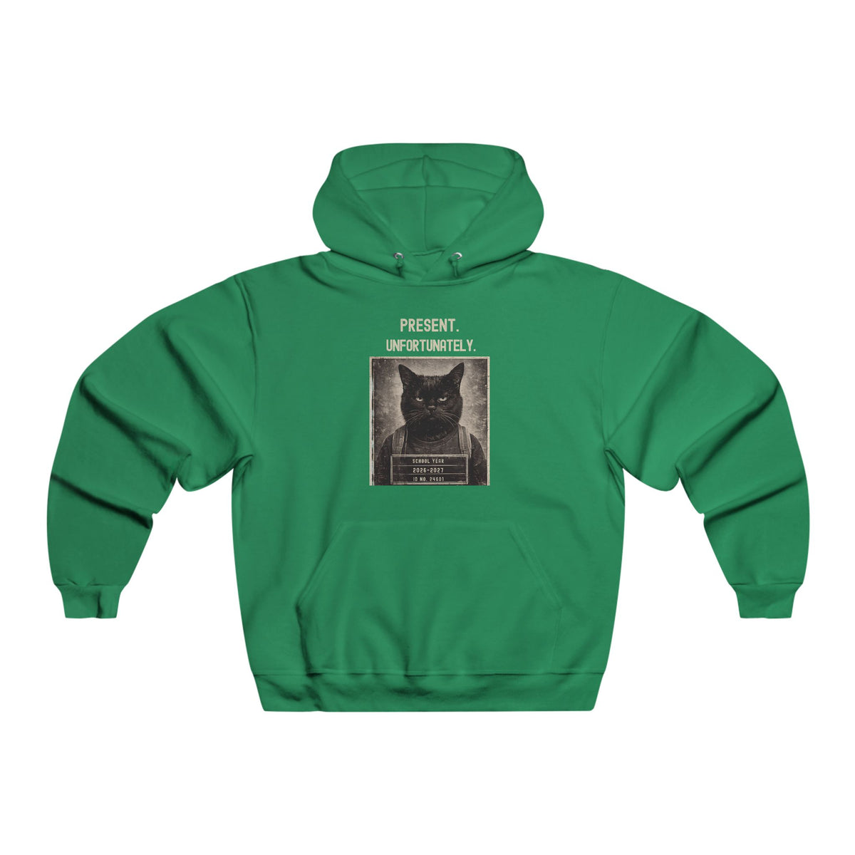 Vintage Black Cat Wanted Poster Hoodie | Present graphic sweatshirt