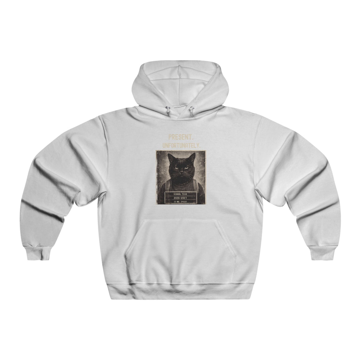 Vintage Black Cat Wanted Poster Hoodie | Present graphic sweatshirt