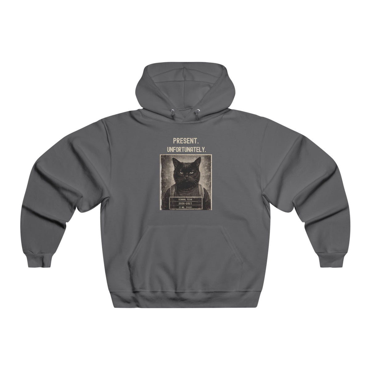 Vintage Black Cat Wanted Poster Hoodie | Present graphic sweatshirt