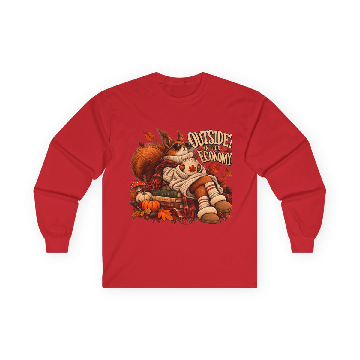 Outside Economy Squirrel Autumn Long Sleeve Tee