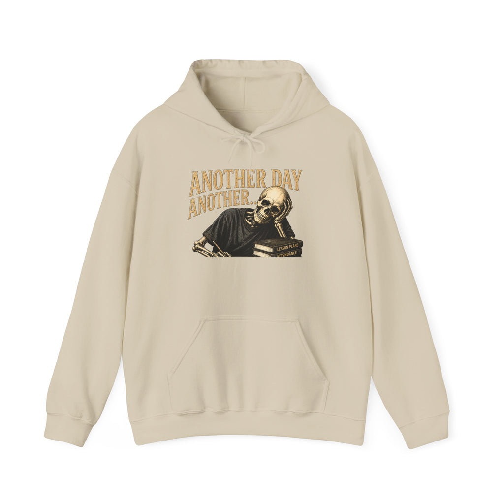 Another Day Another Debt Hoodie | Skeleton Reading Books Graphic