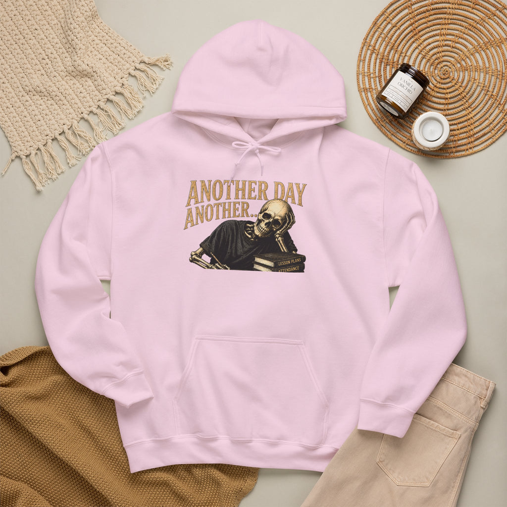 Another Day Another Debt Hoodie | Skeleton Reading Books Graphic