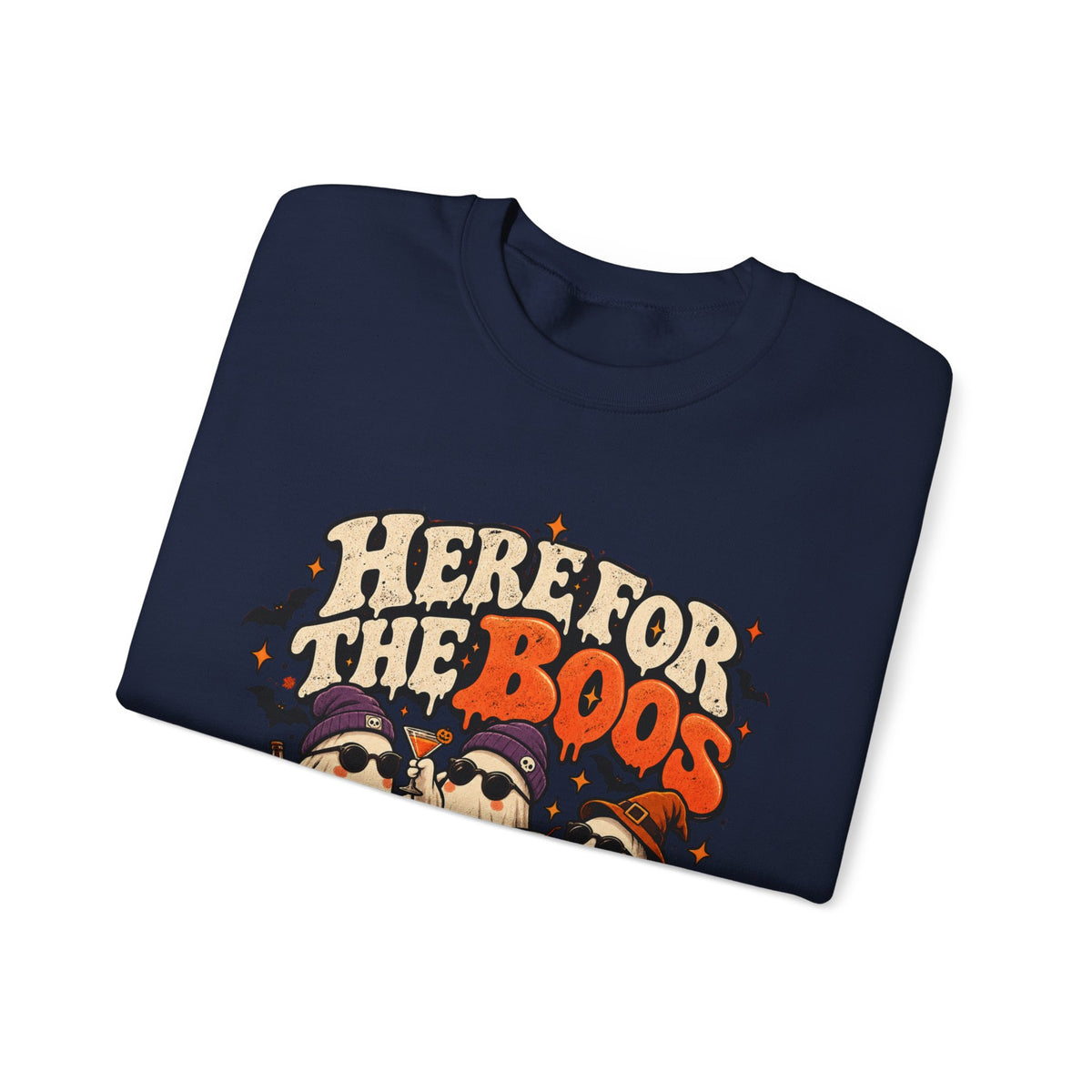 Here for the Boos Halloween Ghosts Crewneck Sweatshirt