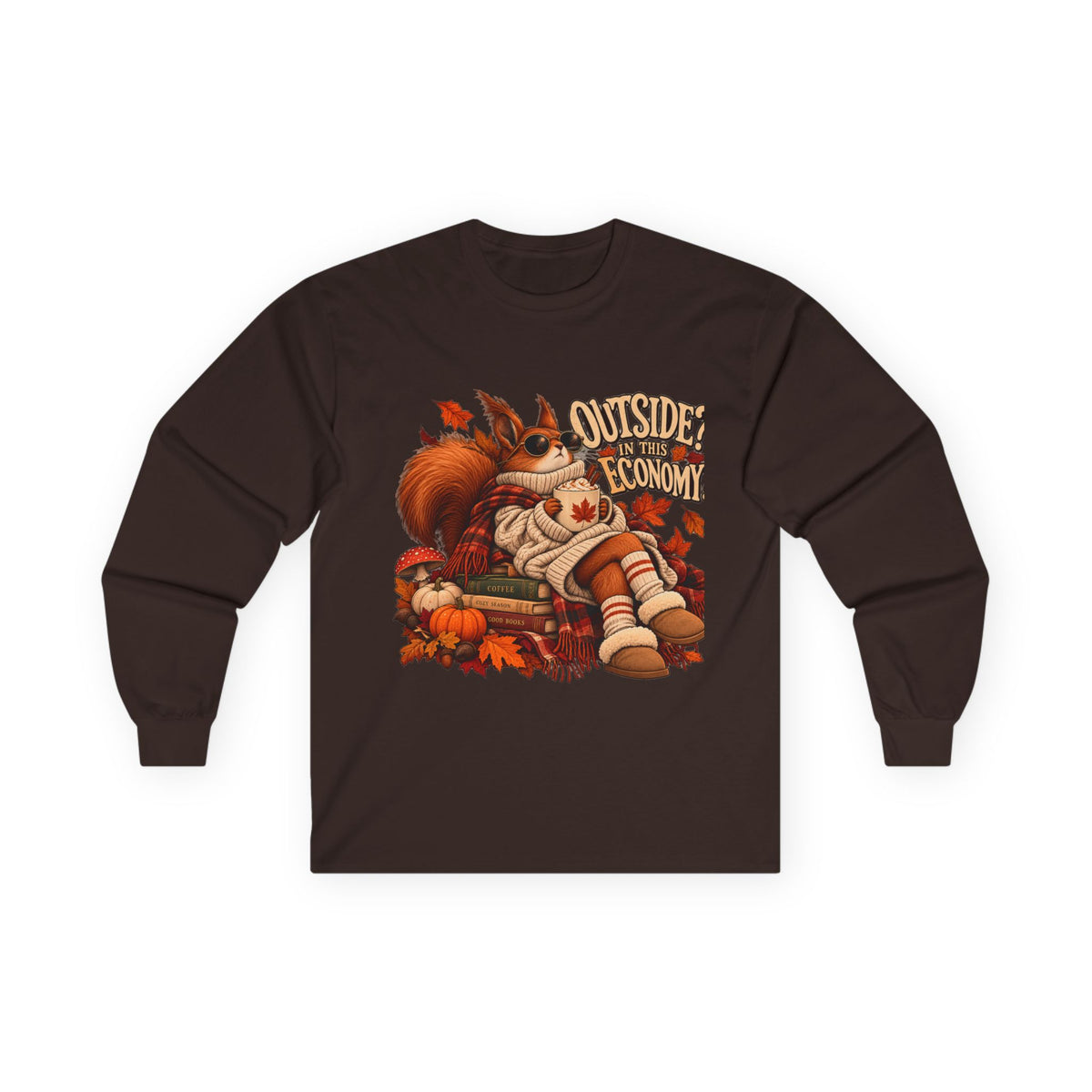Outside Economy Squirrel Autumn Long Sleeve Tee