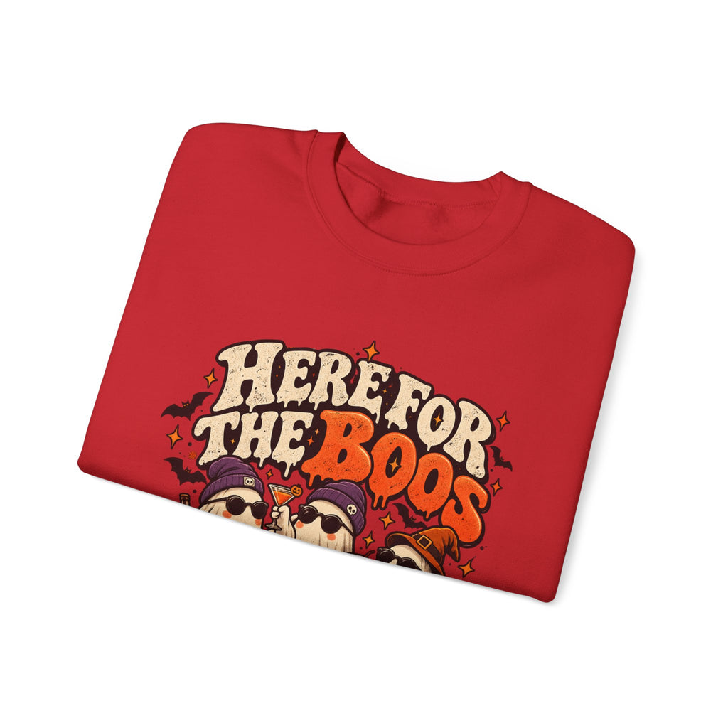 Here for the Boos Halloween Ghosts Crewneck Sweatshirt