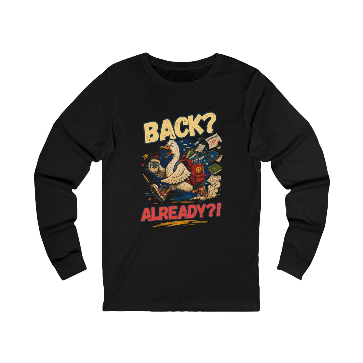 Back? Already?! Goose Illustration Tee | Funny Retro Bird Design