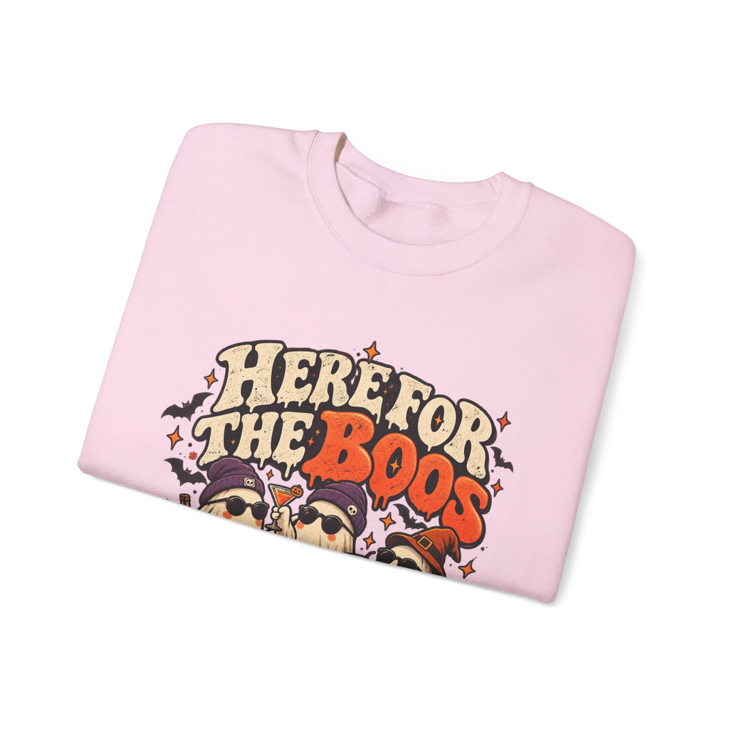 Here for the Boos Halloween Ghosts Crewneck Sweatshirt