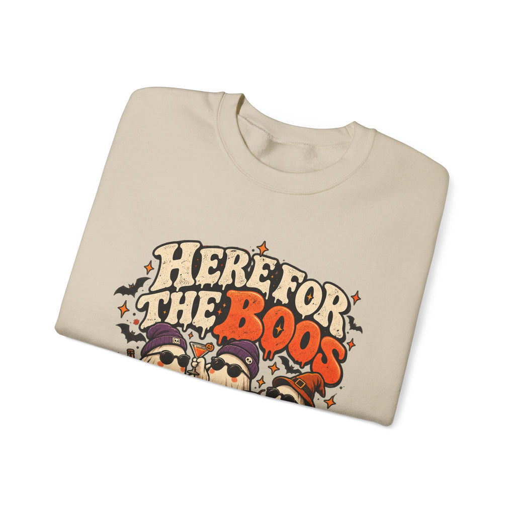 Here for the Boos Halloween Ghosts Crewneck Sweatshirt