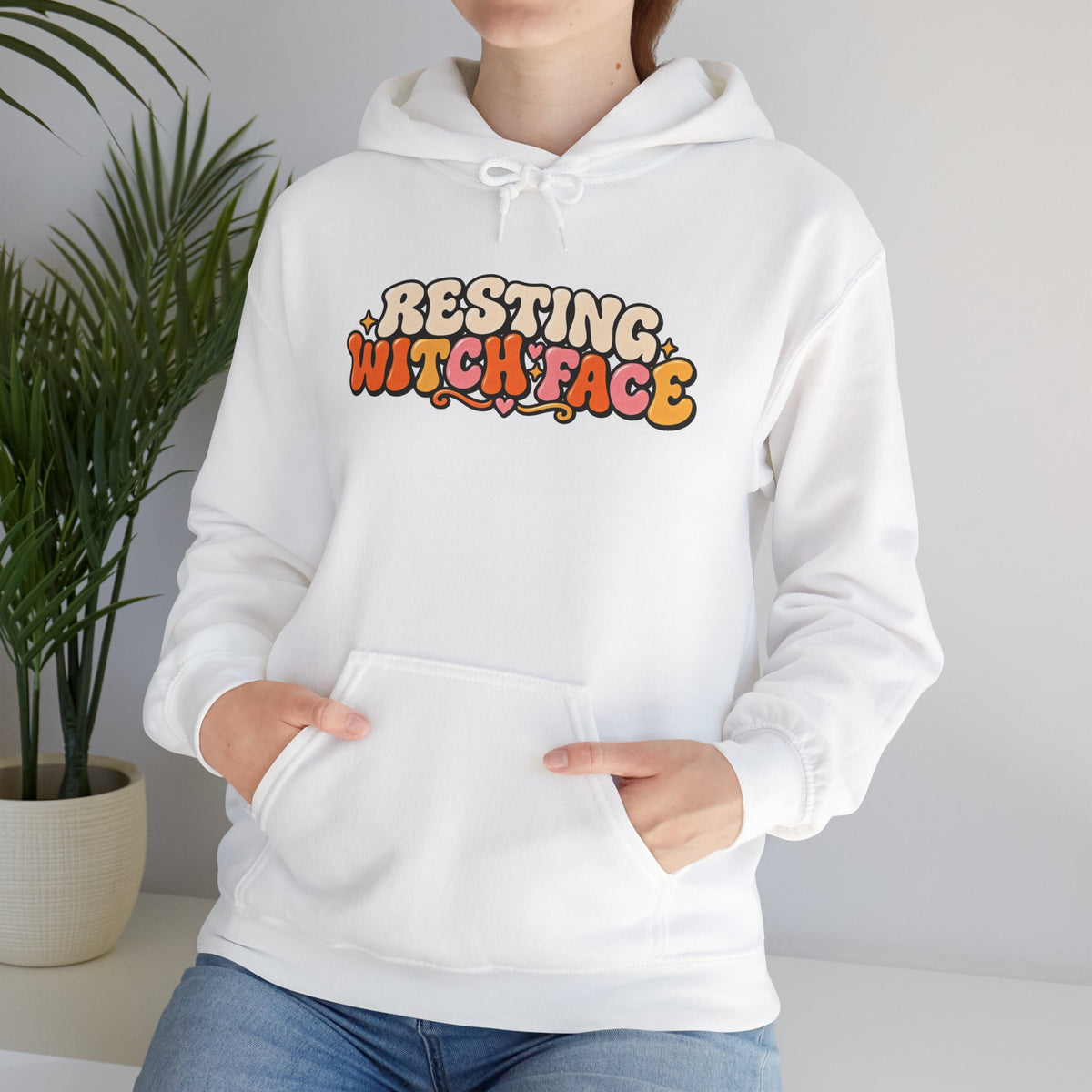 Resting Witch Face Halloween Hoodie
