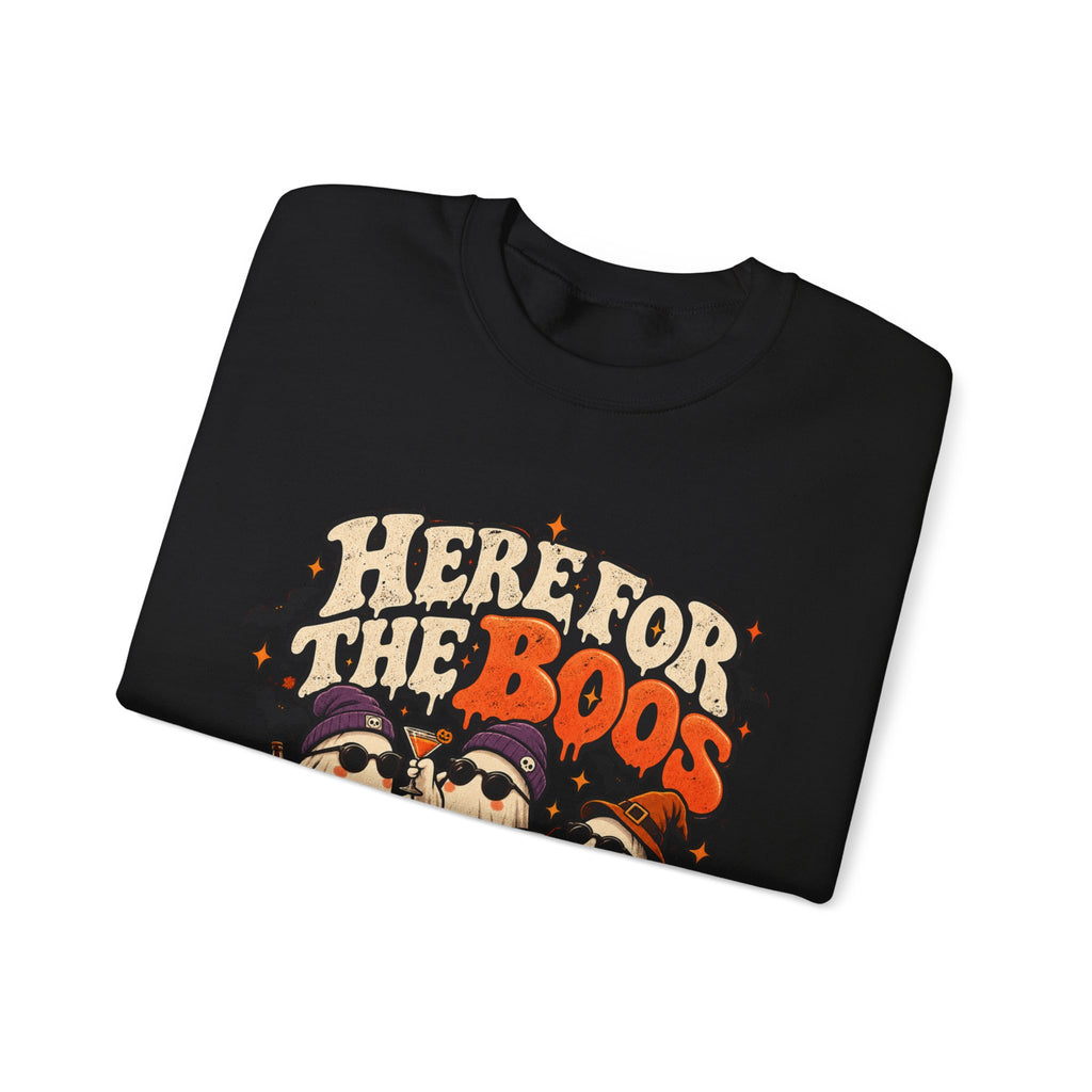 Here for the Boos Halloween Ghosts Crewneck Sweatshirt