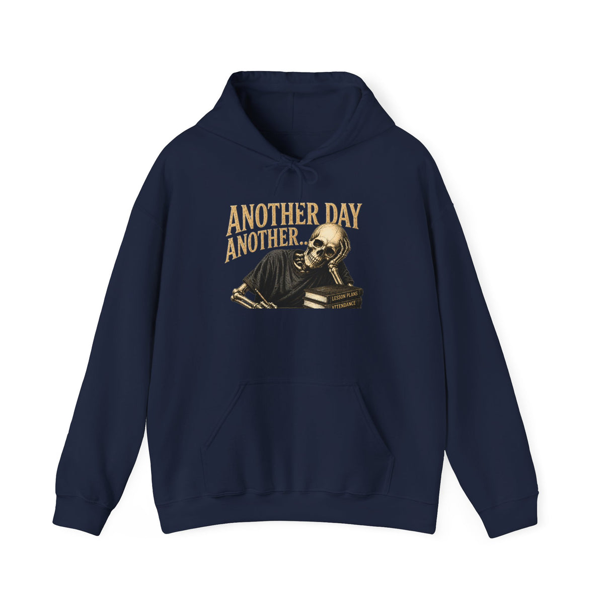 Another Day Another Debt Hoodie | Skeleton Reading Books Graphic