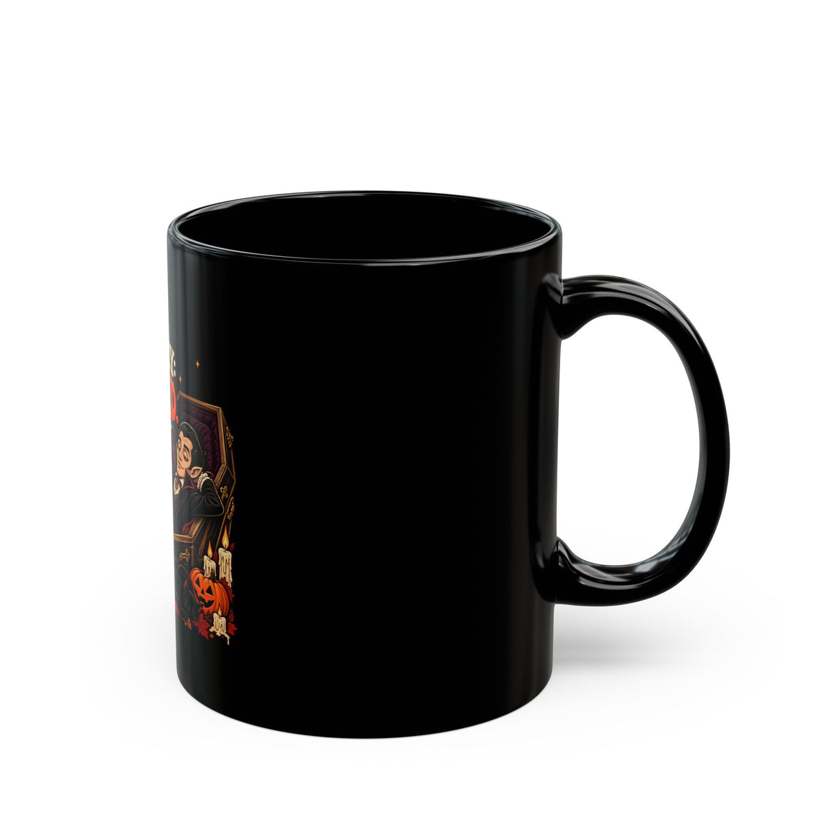 Social Battery Deceased Halloween Gothic Black Mug
