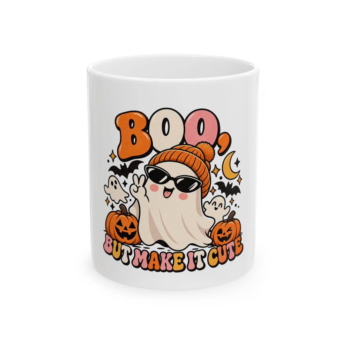 Boo Cute Halloween Ghost Ceramic Mug