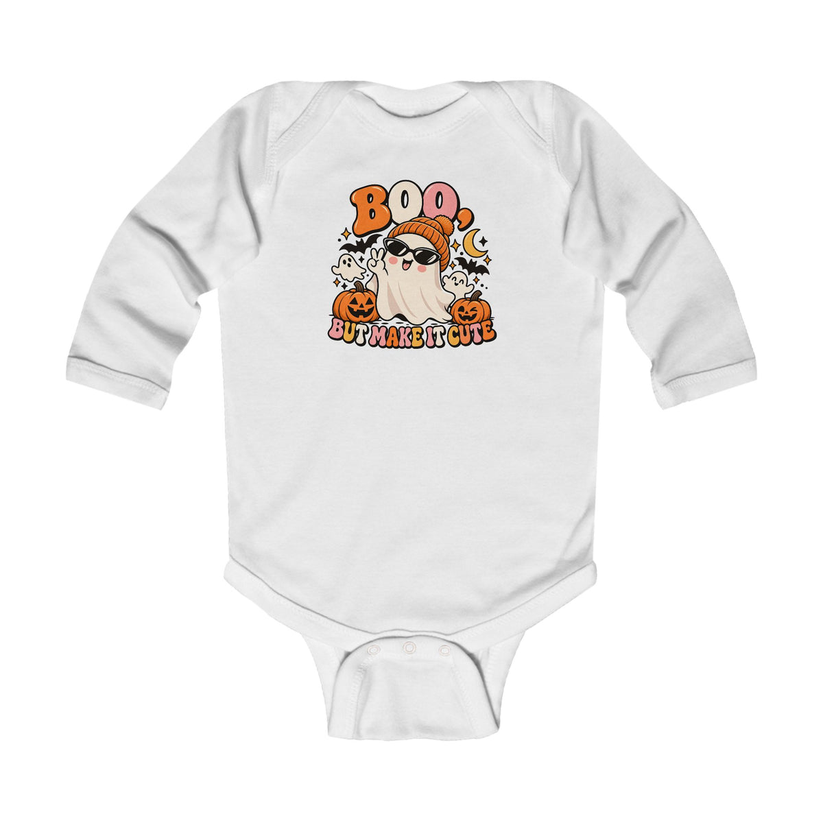 Boo Halloween Infant Long Sleeve Bodysuit