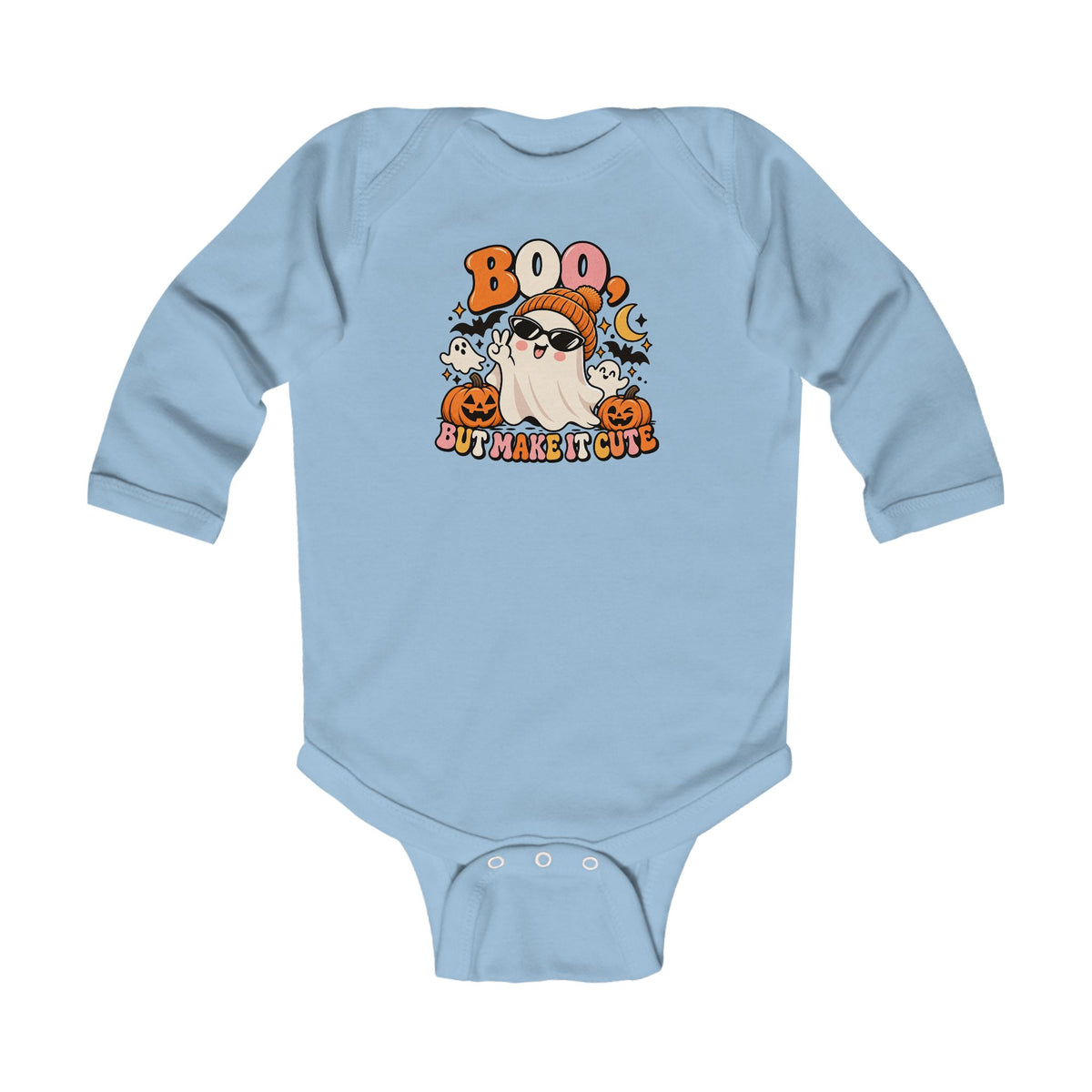 Boo Halloween Infant Long Sleeve Bodysuit