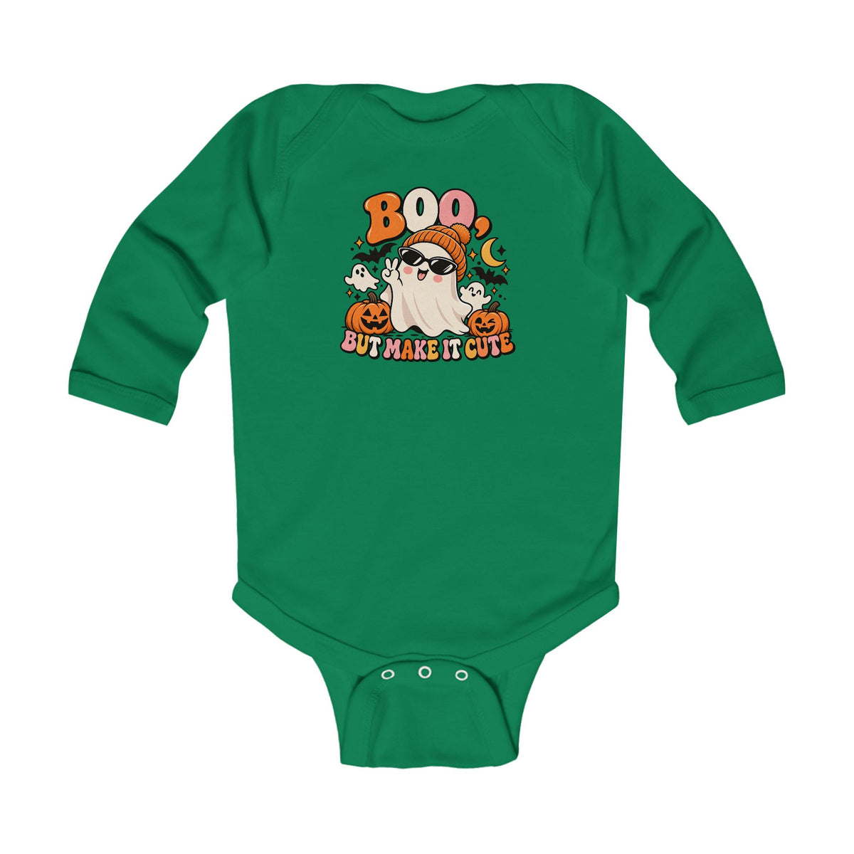 Boo Halloween Infant Long Sleeve Bodysuit