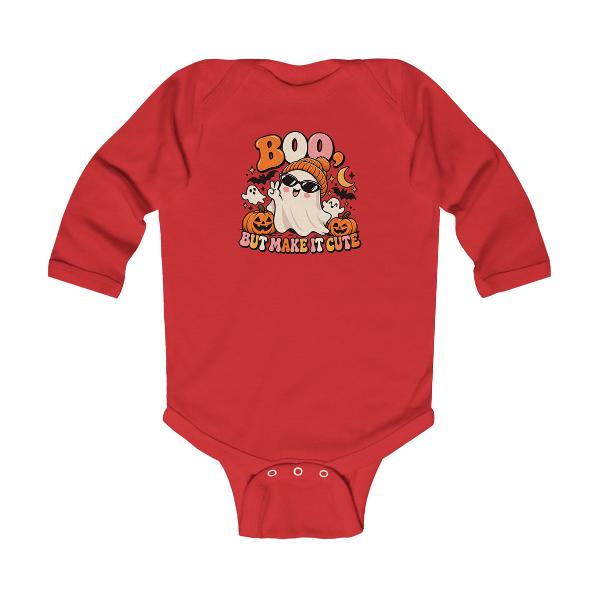 Boo Halloween Infant Long Sleeve Bodysuit