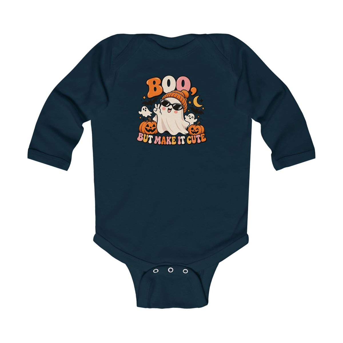 Boo Halloween Infant Long Sleeve Bodysuit