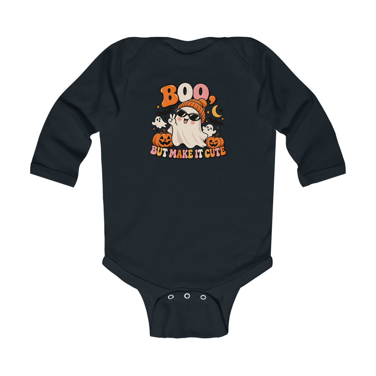 Boo Halloween Infant Long Sleeve Bodysuit