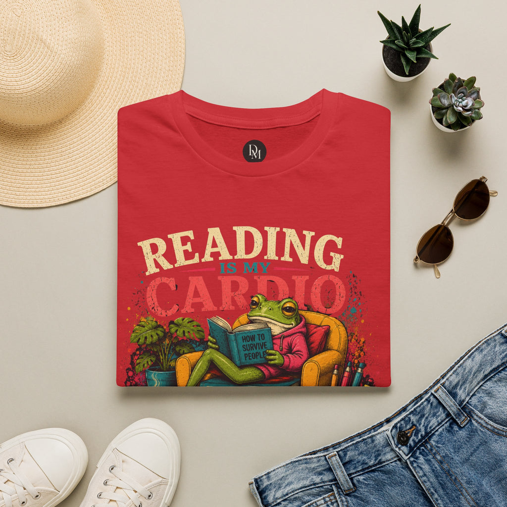 Reading Is My Cardio T-Shirt | Book Lover Tee, Cozy Reading Graphic