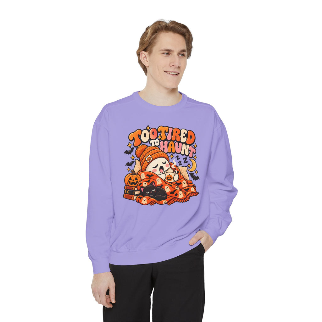 Too Tired To Haunt Halloween Ghost Sweatshirt