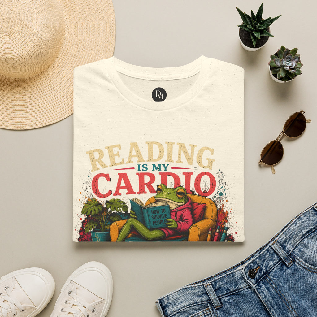 Reading Is My Cardio T-Shirt | Book Lover Tee, Cozy Reading Graphic