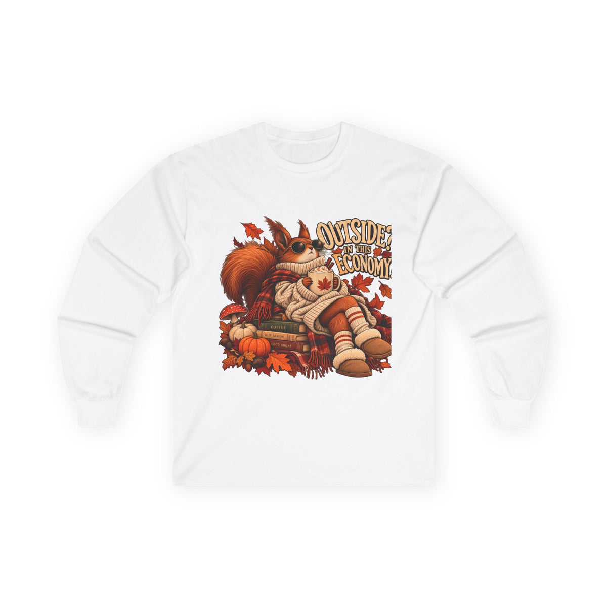 Outside Economy Squirrel Autumn Long Sleeve Tee