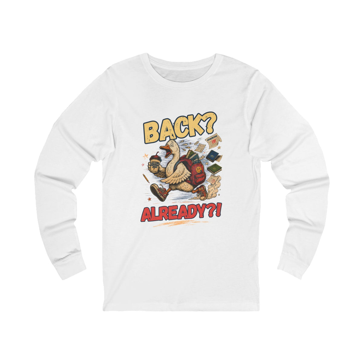 Back? Already?! Goose Illustration Tee | Funny Retro Bird Design