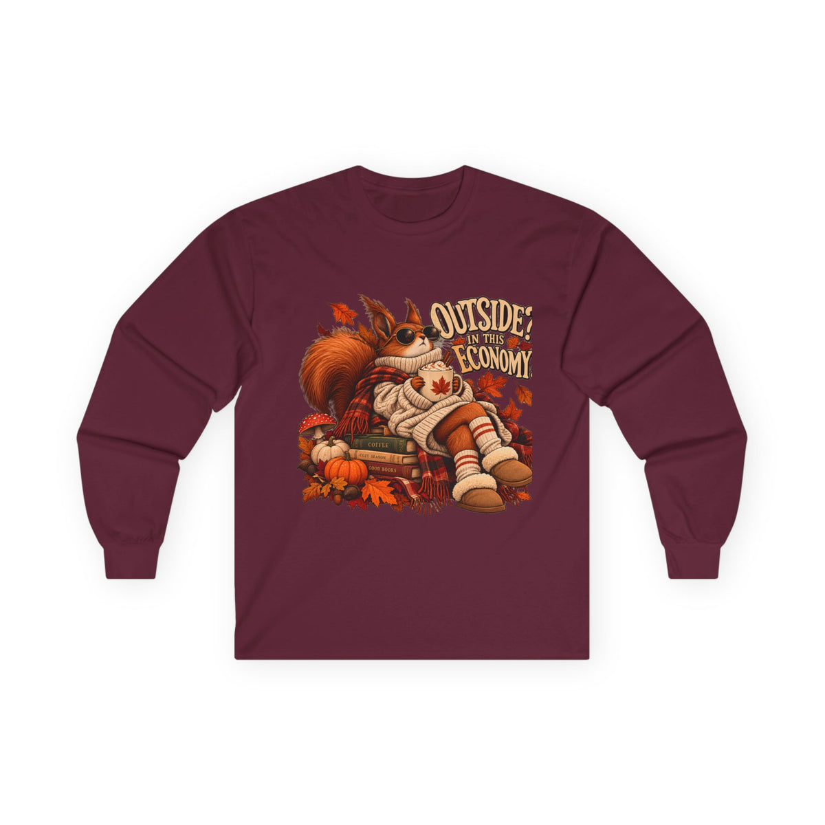 Outside Economy Squirrel Autumn Long Sleeve Tee