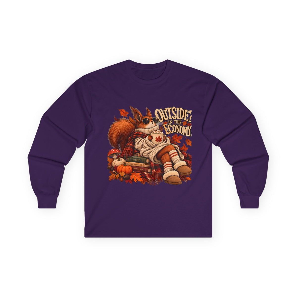Outside Economy Squirrel Autumn Long Sleeve Tee