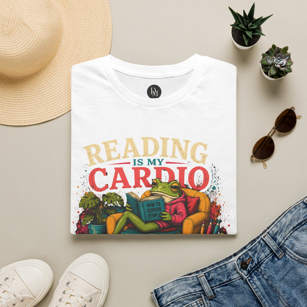 Reading Is My Cardio T-Shirt | Book Lover Tee, Cozy Reading Graphic
