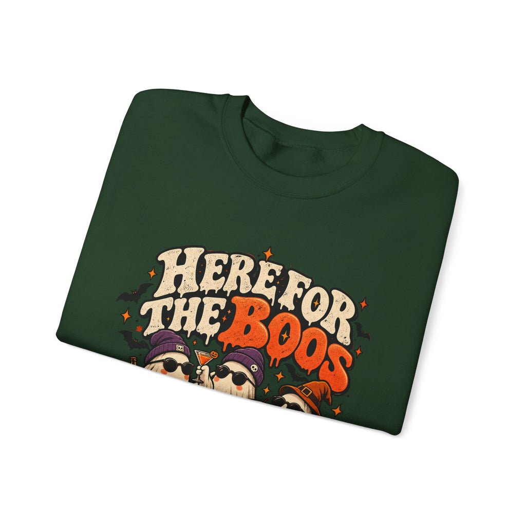 Here for the Boos Halloween Ghosts Crewneck Sweatshirt