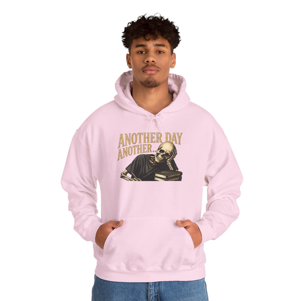 Another Day Another Debt Hoodie | Skeleton Reading Books Graphic